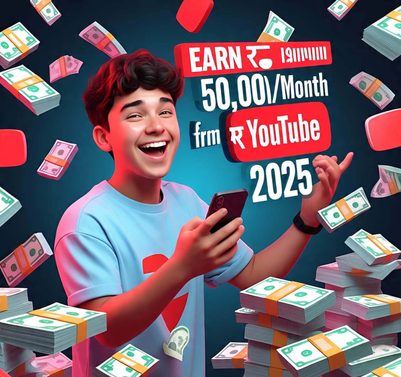 YouTube से ₹50,000 महीना कमाना 2025 में? जानिए कैसे सच हो सकता है ये सपना!